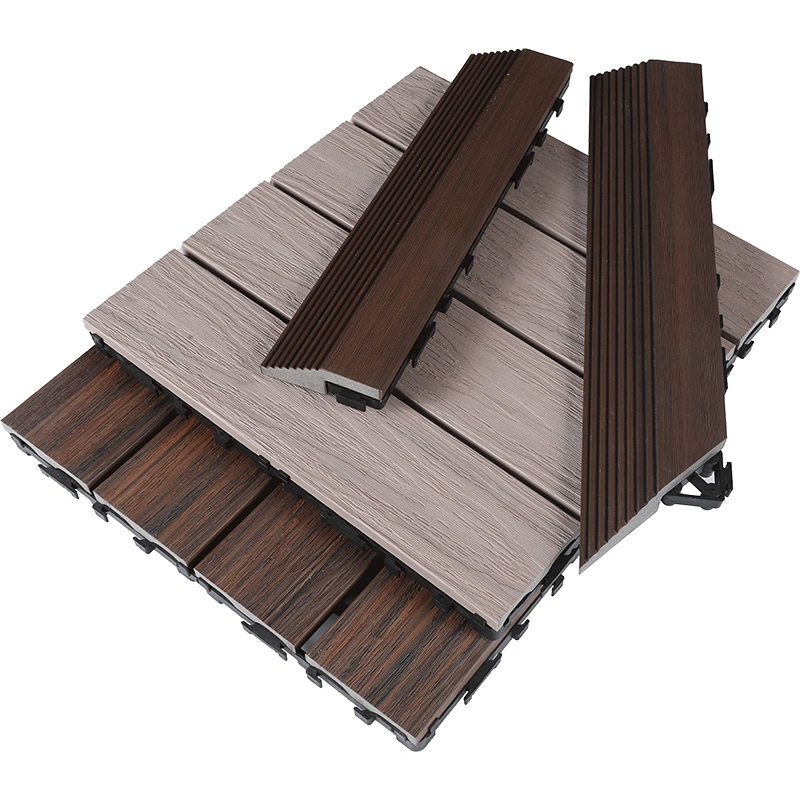 WPC Wood Plastic Composite Solid DIY Decking Tiles 300*300mm for Interior - Exterior Home Deco