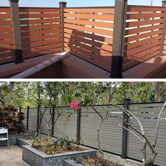 Eco Friendly Easily Assembled Wood Waterproof Backyard Privacy WPC Fence