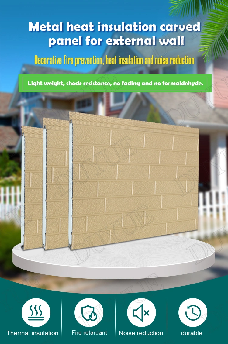 External Wall Thermal Insulation Metal Carved Board / Exterior Wall Panel