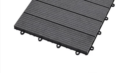 Beautiful Decorative Wood Plastic WPC DIY Floor Boards Interlock Waterproof Outdoor Decking Tile 300*300mm DIY Wood Plastic Composite Hollow Tiles