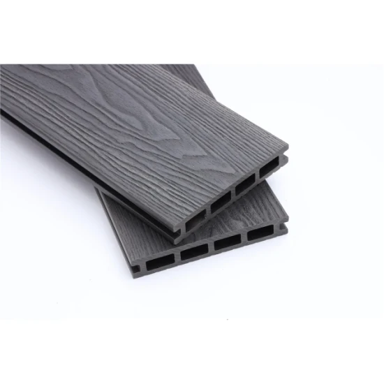 3D Embossing Composite Flooring Wood Plastic WPC Hollow Decking