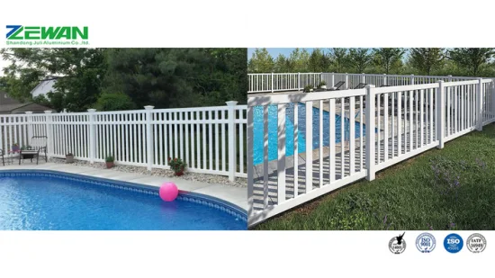 Outdoor Metal Aluminum Garden /Privacy /Glass /Yard /Balcony /Security/Swimming Pool Railing Handrail Baluster Fence with Powder Coating Post